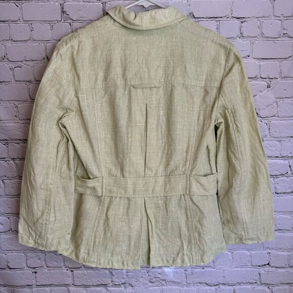 St John Sport Linen Jacket Size Small Vintage Button Down Chic Front Pockets - Picture 3 of 14